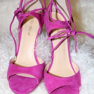 Ivanka Trump Black Holidae Suede D'Orsay Sandals